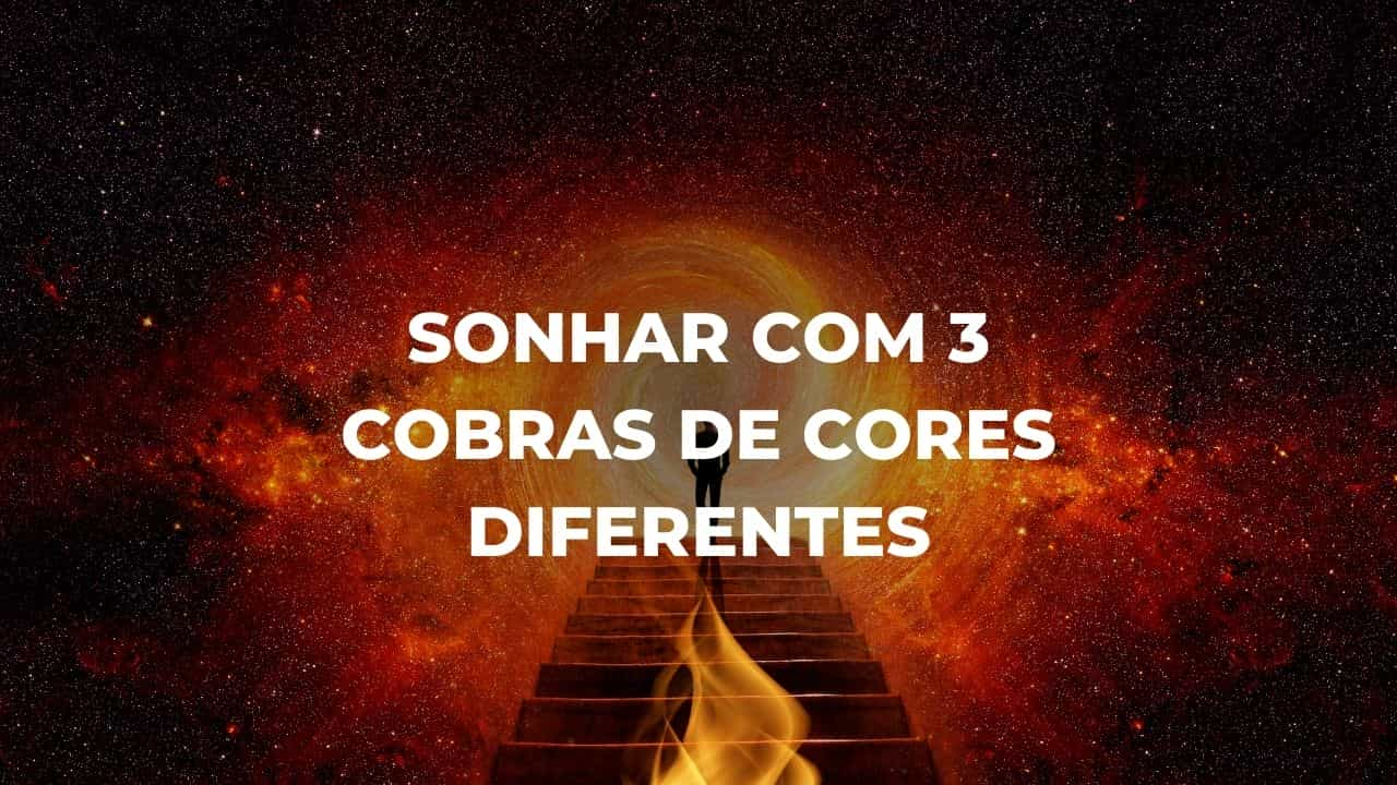 Sonhar com 3 cobras de cores diferentes